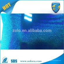 2015 venta caliente anti-falsificación de embalaje transparente azul película de laminación holográfica